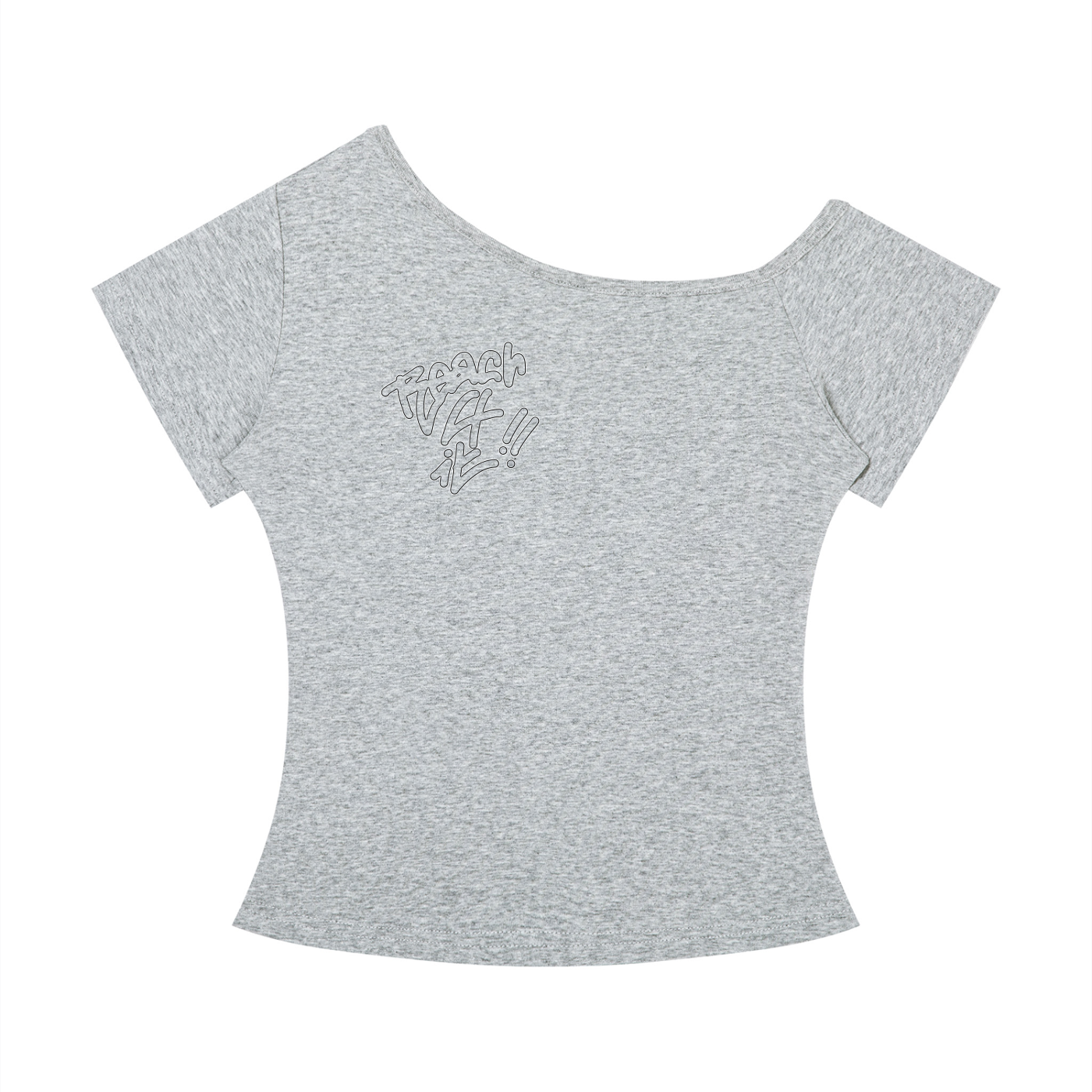 REACH4IT "HANDWRITTEN"- off shoulder women's skater t