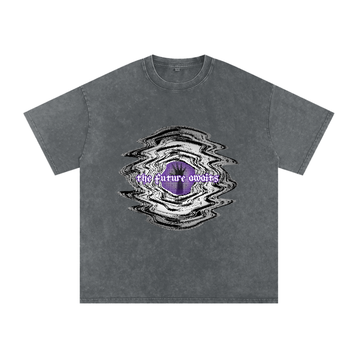 "THE FUTURE AWAITS"- Snow Washed Baggy T-Shirt.