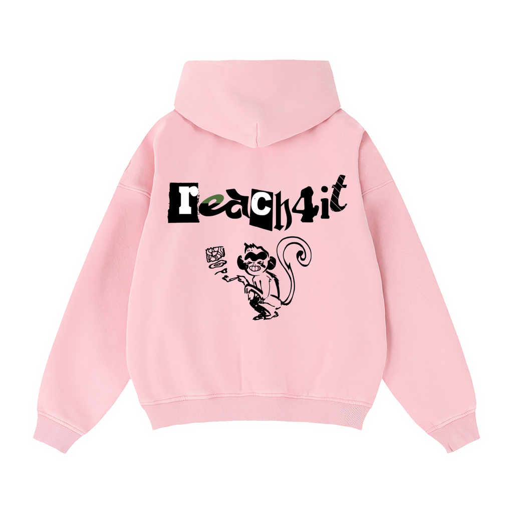 DOPE MONKEY - Zip-Thru Boxy Hoodie