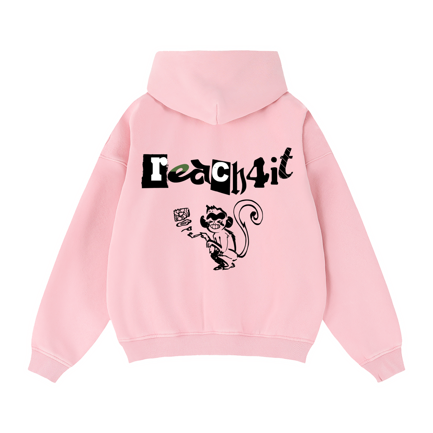 DOPE MONKEY - Zip-Thru Boxy Hoodie