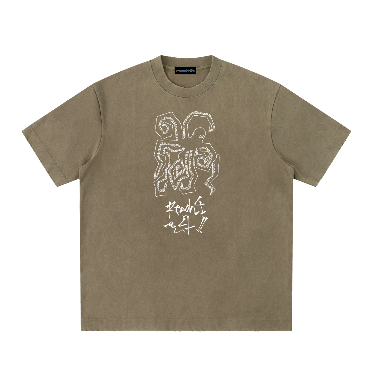 OCTOPUS - Heavyweight Vintage Washed Frayed T-Shirt