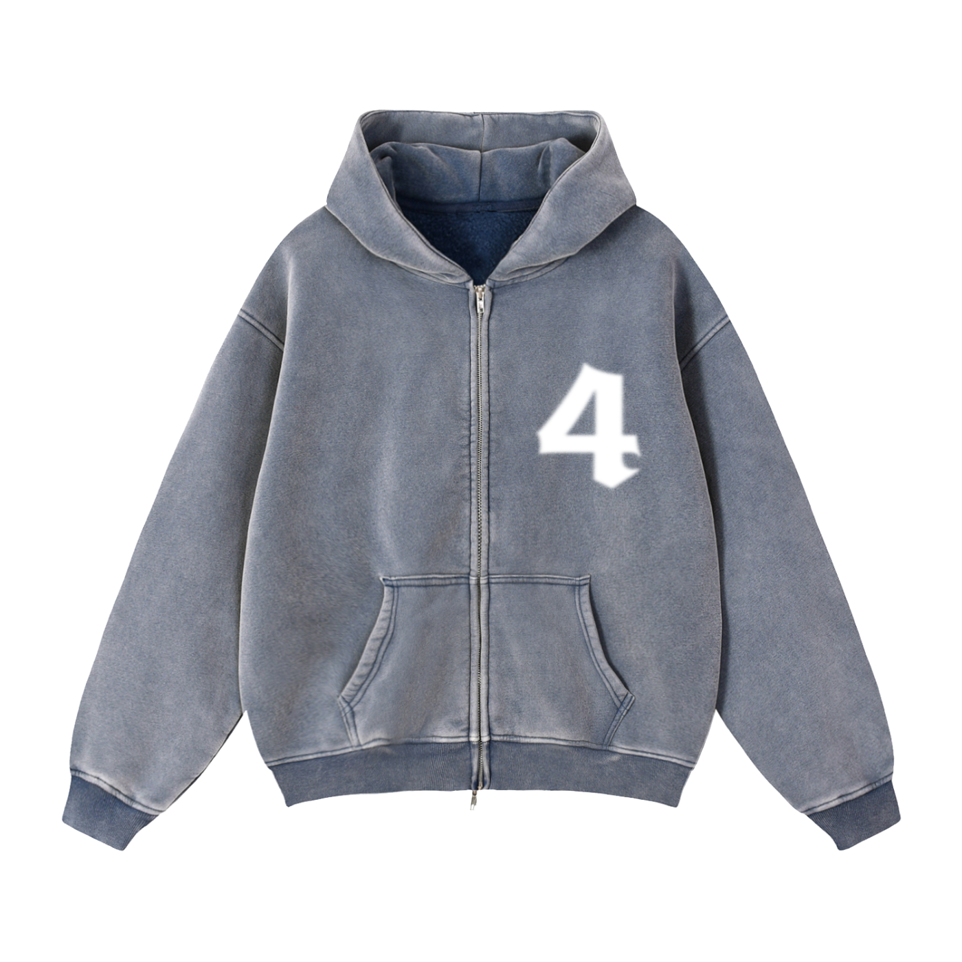 DOPE MONKEY - Zip-Thru Boxy Hoodie