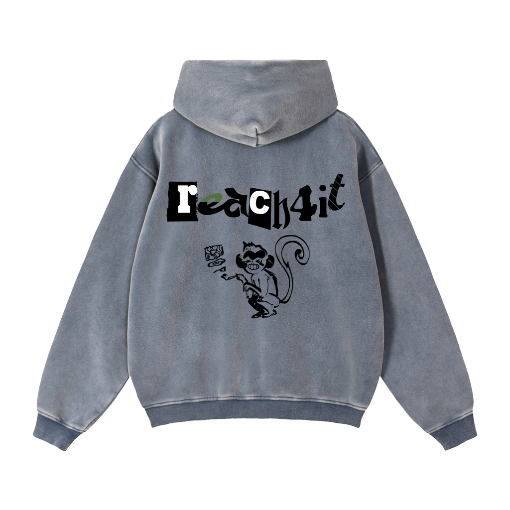 DOPE MONKEY - Zip-Thru Boxy Hoodie