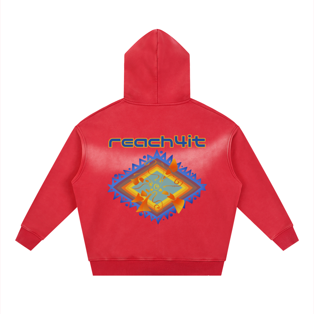"SUNSHINE" - REACH4IT Sunfade Two-way Zipper Boxy Hoodie