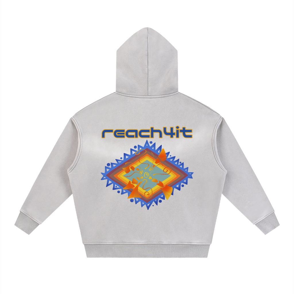 "SUNSHINE" - REACH4IT Sunfade Two-way Zipper Boxy Hoodie