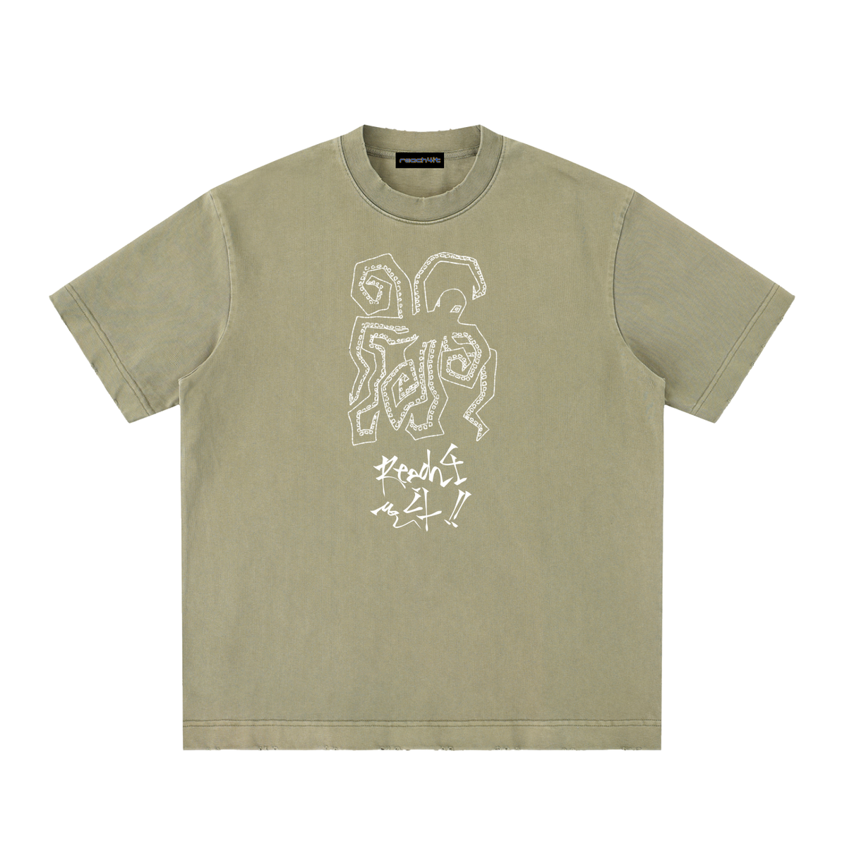 OCTOPUS - Heavyweight Vintage Washed Frayed T-Shirt