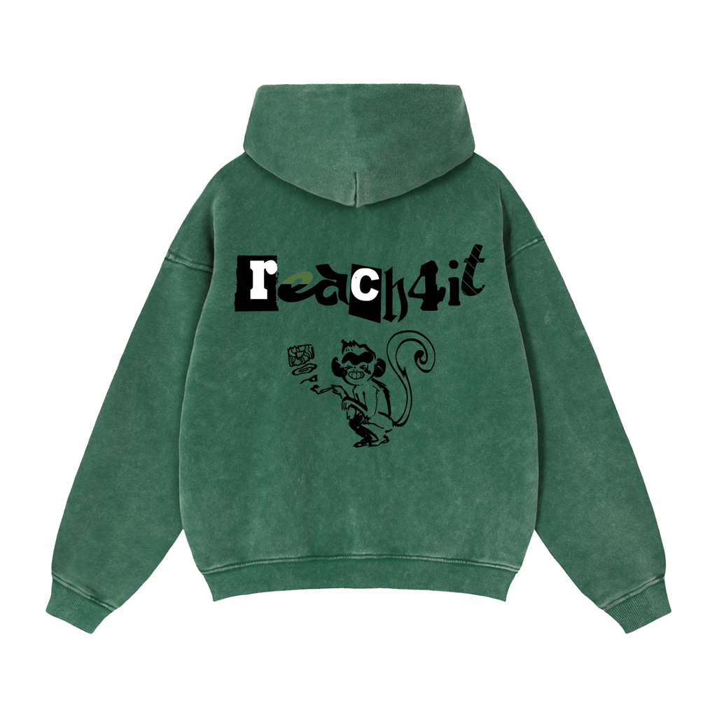 DOPE MONKEY - Zip-Thru Boxy Hoodie