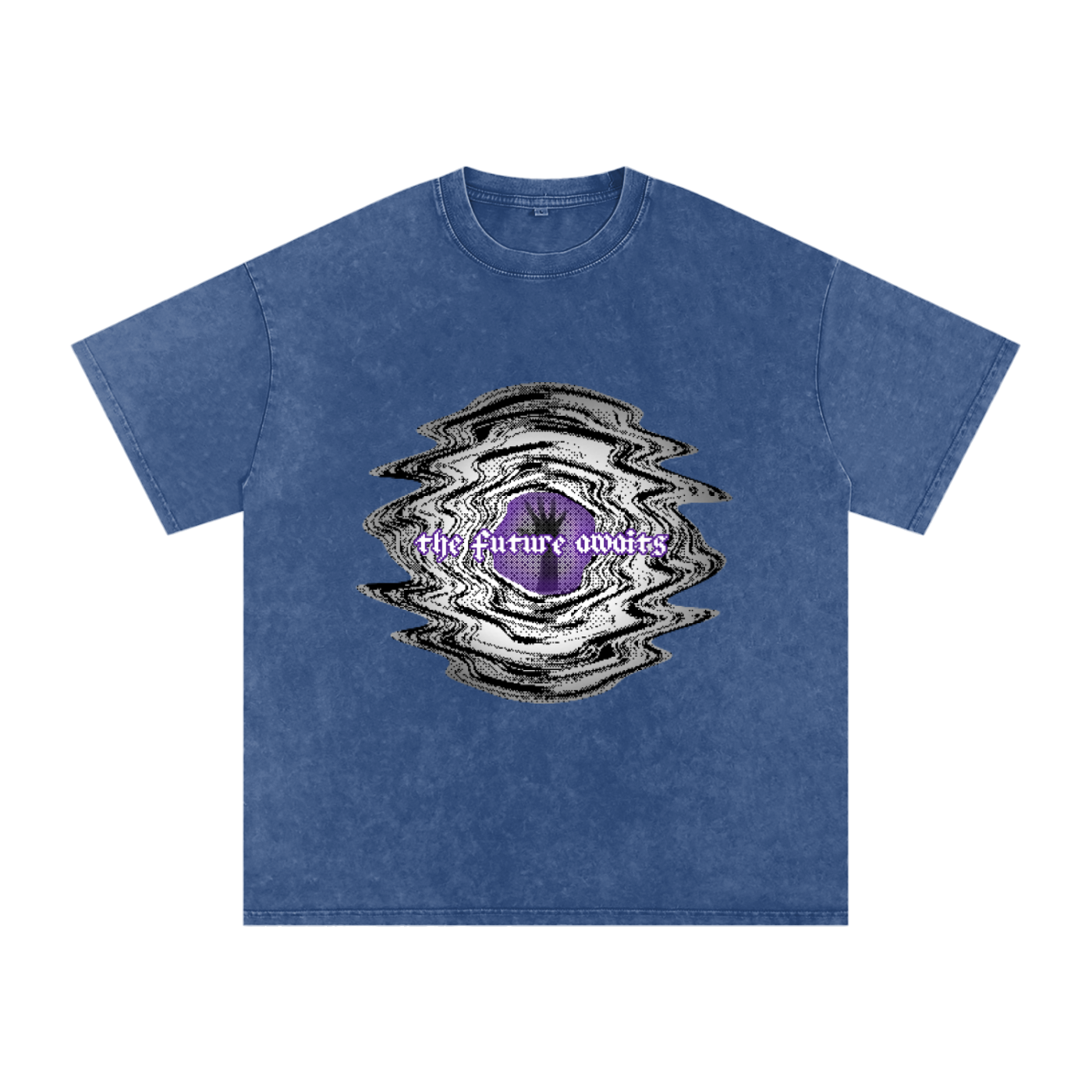 "THE FUTURE AWAITS"- Snow Washed Baggy T-Shirt.