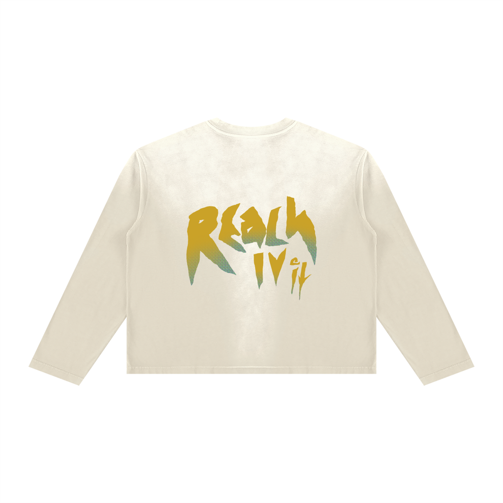 "FERAL" Sunfade Boxy Long Sleeve T