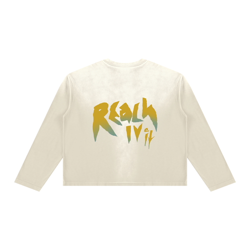 "FERAL" Sunfade Boxy Long Sleeve T