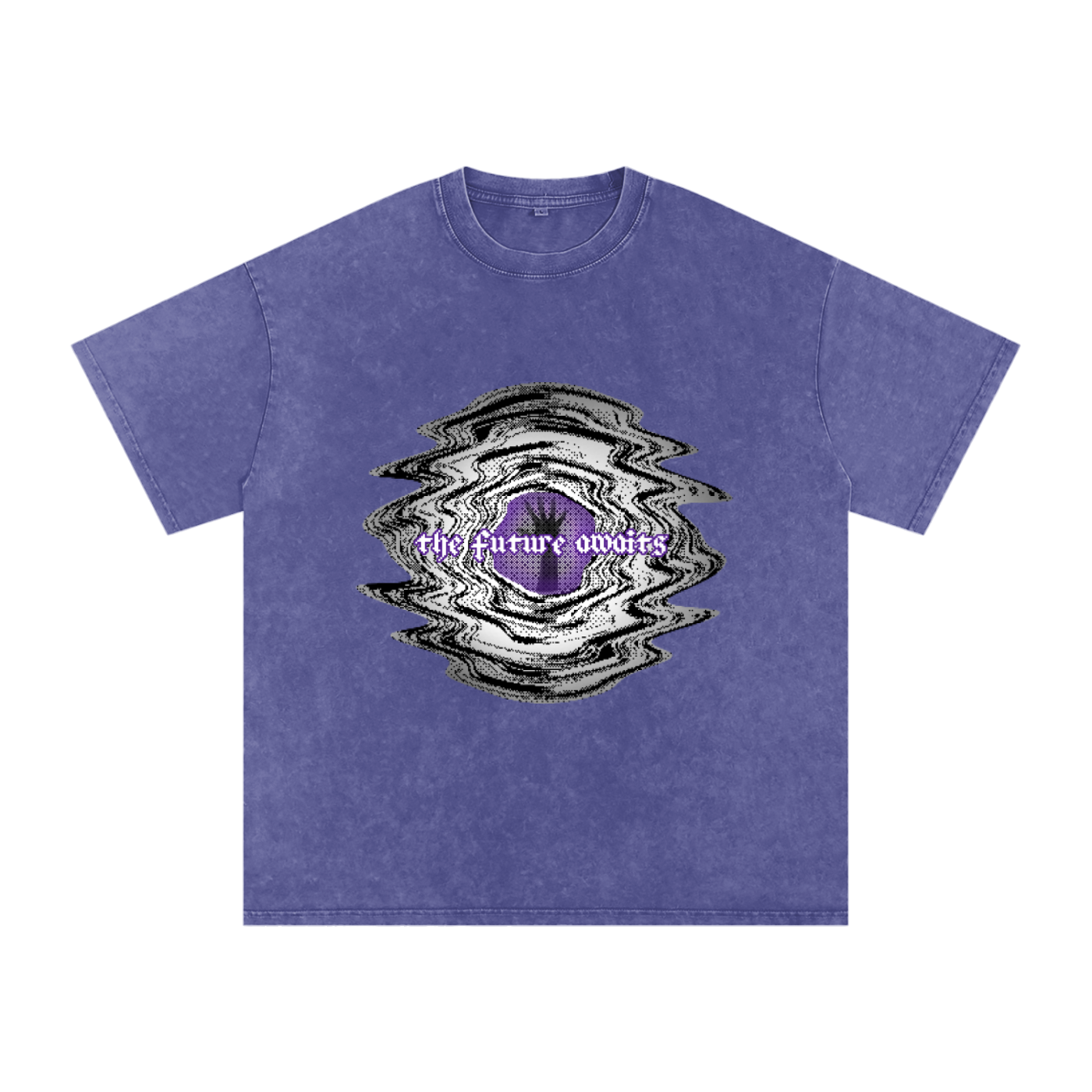"THE FUTURE AWAITS"- Snow Washed Baggy T-Shirt.