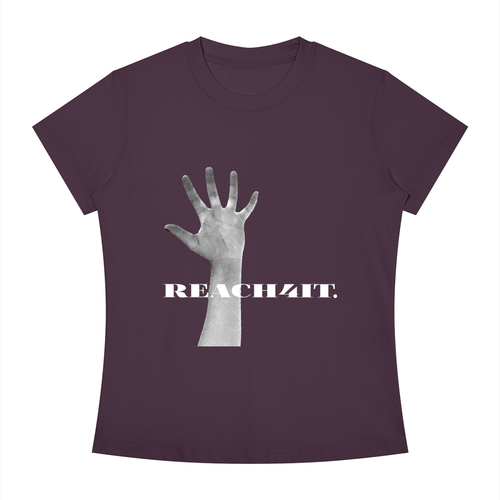 "REACHING" - REACH4IT women's slimfit crew, graphic t