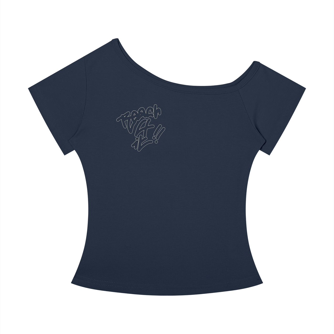 REACH4IT "HANDWRITTEN"- off shoulder women's skater t
