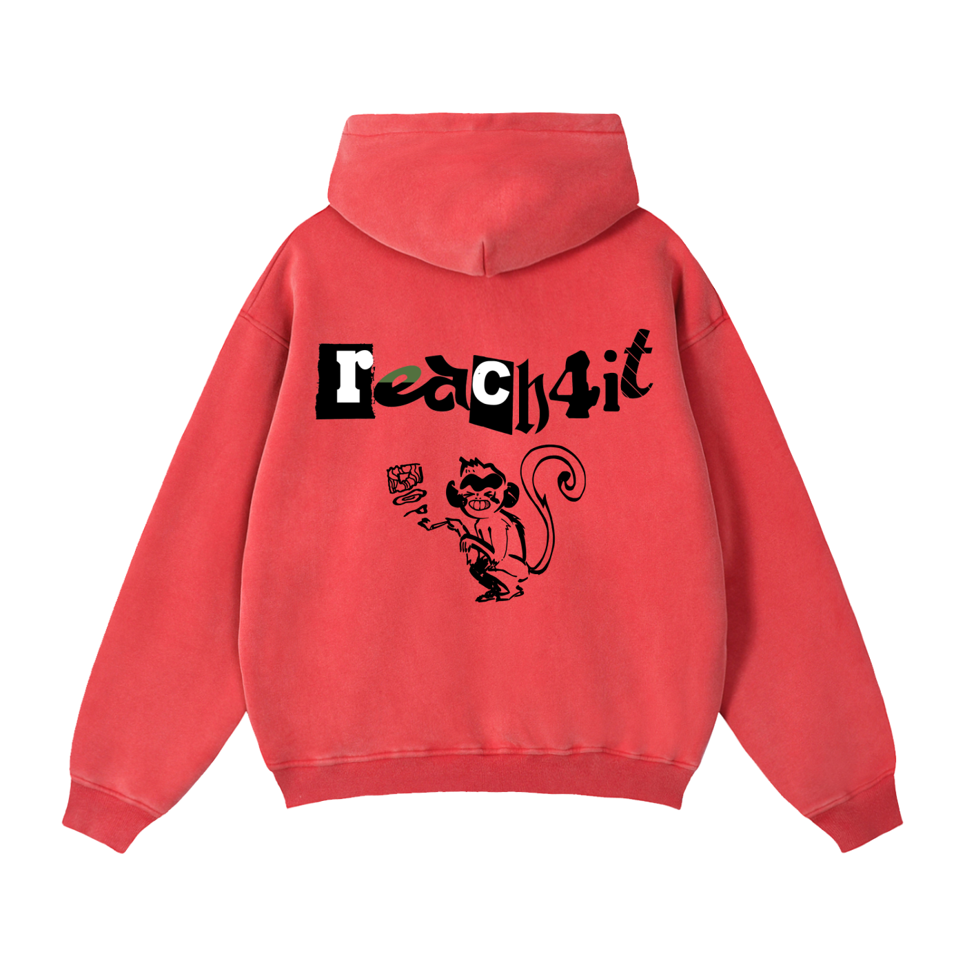 DOPE MONKEY - Zip-Thru Boxy Hoodie