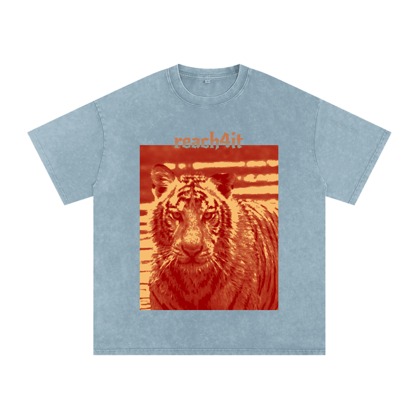 REACH4IT OMBRE TIGER SHIRT - Snow Washed T-Shirt