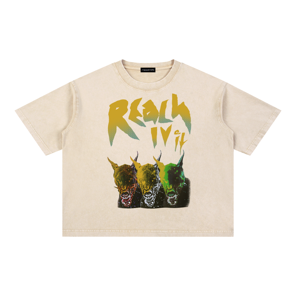 "FERAL" Snow wash T