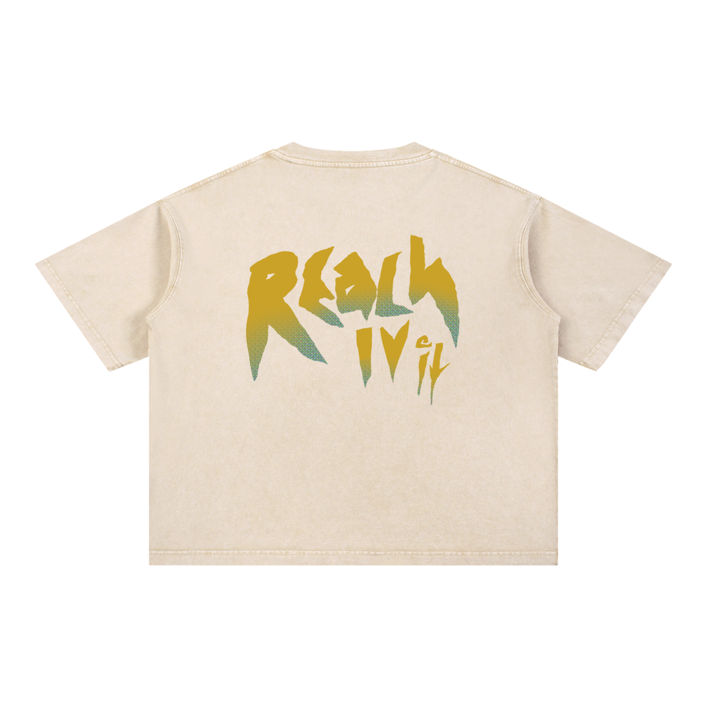 "FERAL" Snow wash T