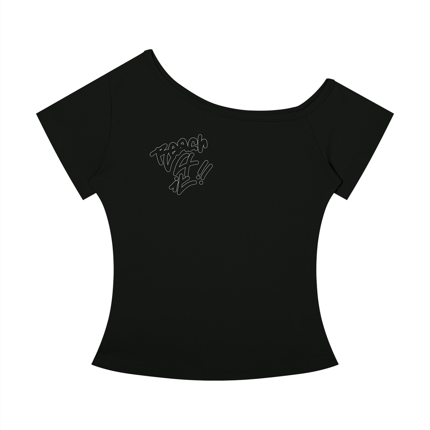 REACH4IT "HANDWRITTEN"- off shoulder women's skater t