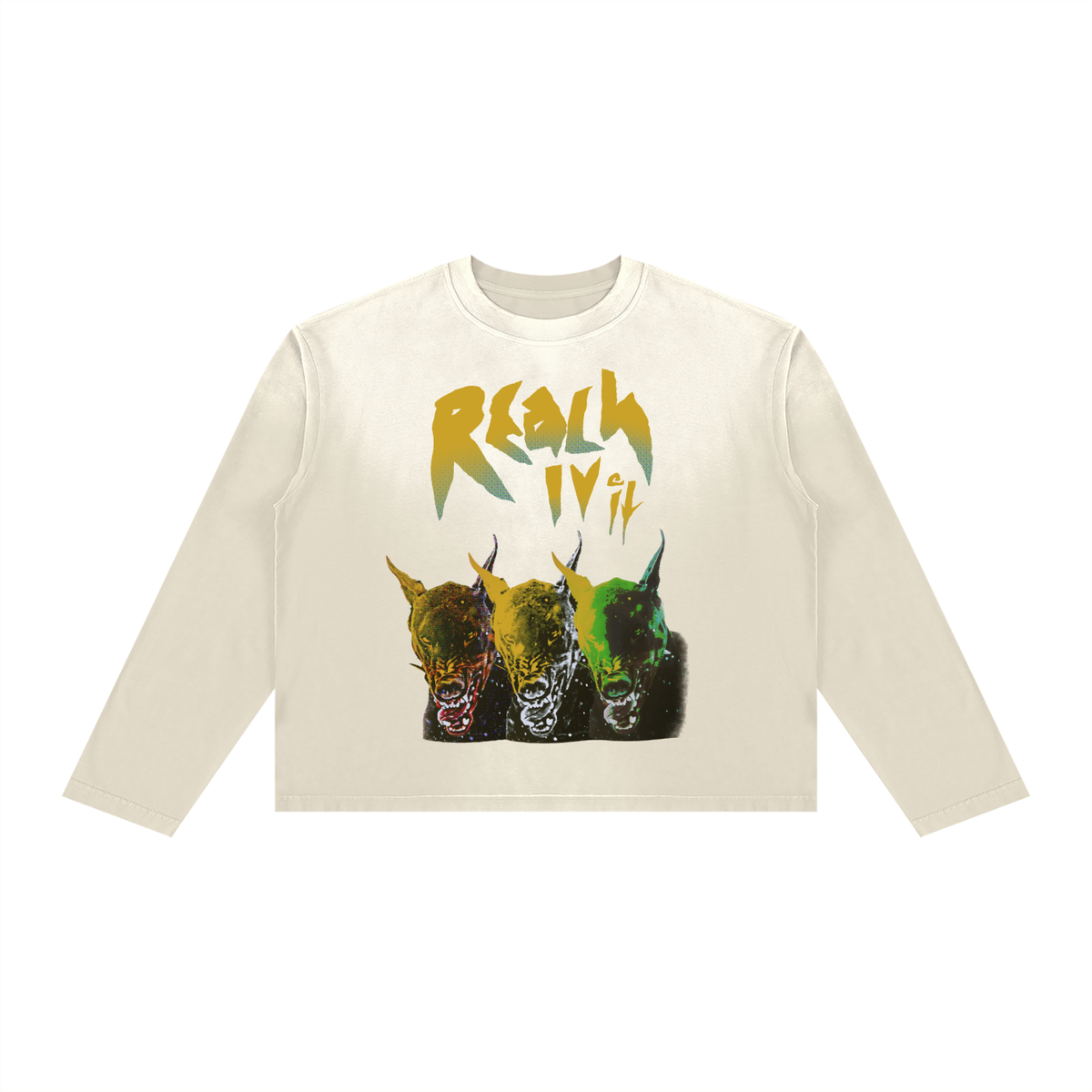 "FERAL" Sunfade Boxy Long Sleeve T