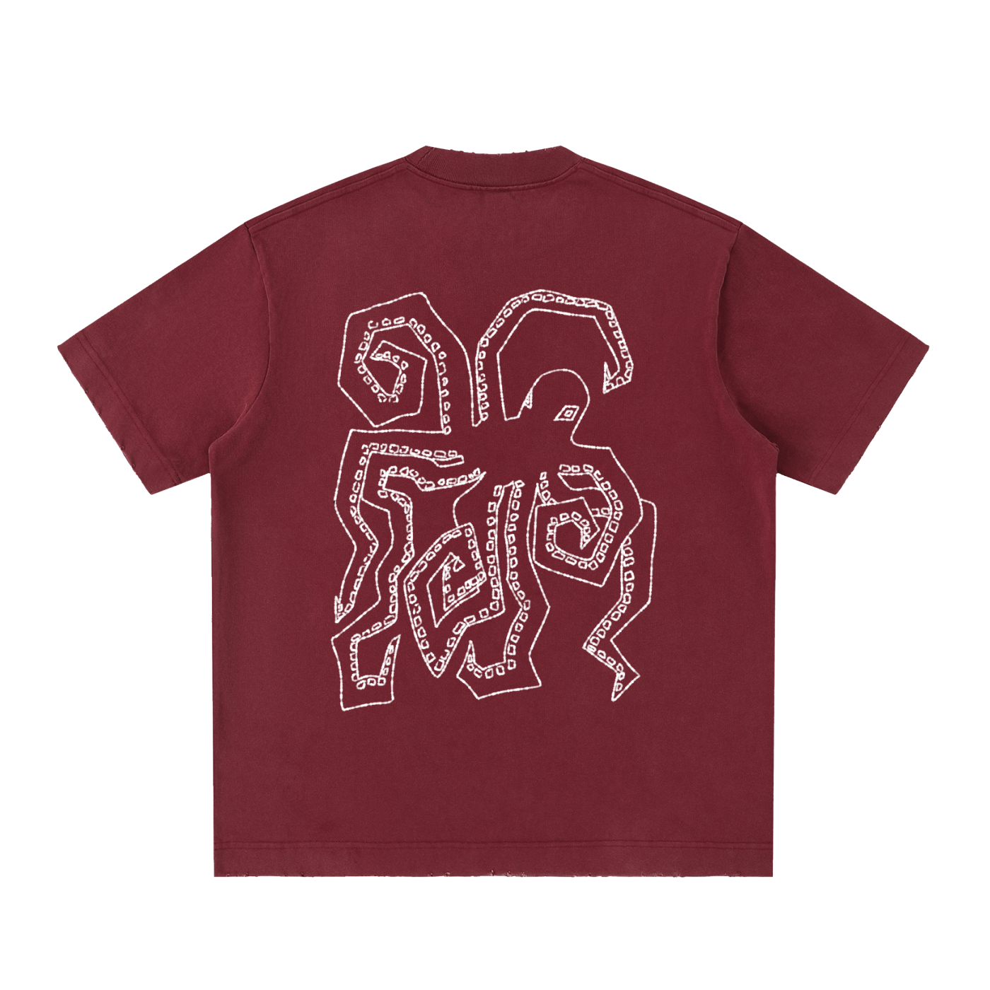 OCTOPUS - Heavyweight Vintage Washed Frayed T-Shirt