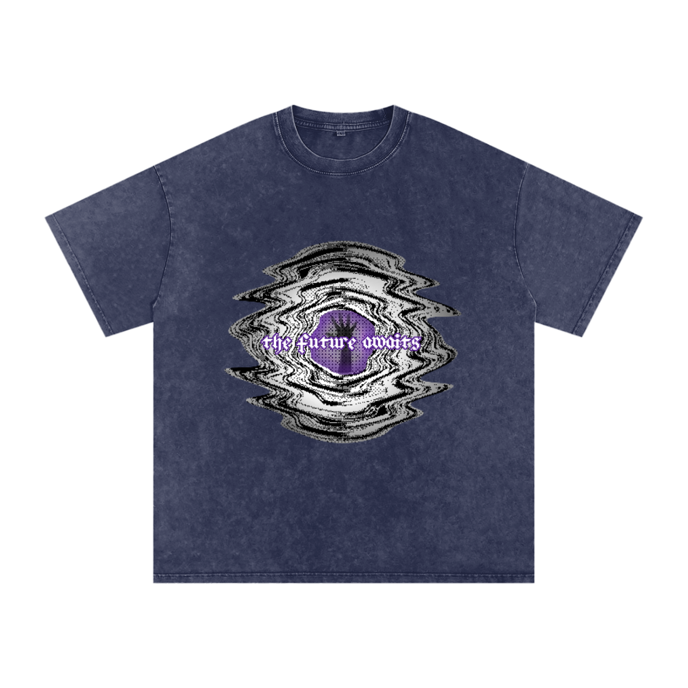 "THE FUTURE AWAITS"- Snow Washed Baggy T-Shirt.