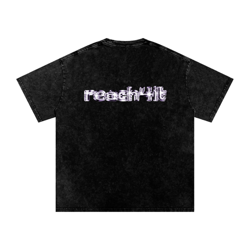 "THE FUTURE AWAITS"- Snow Washed Baggy T-Shirt.