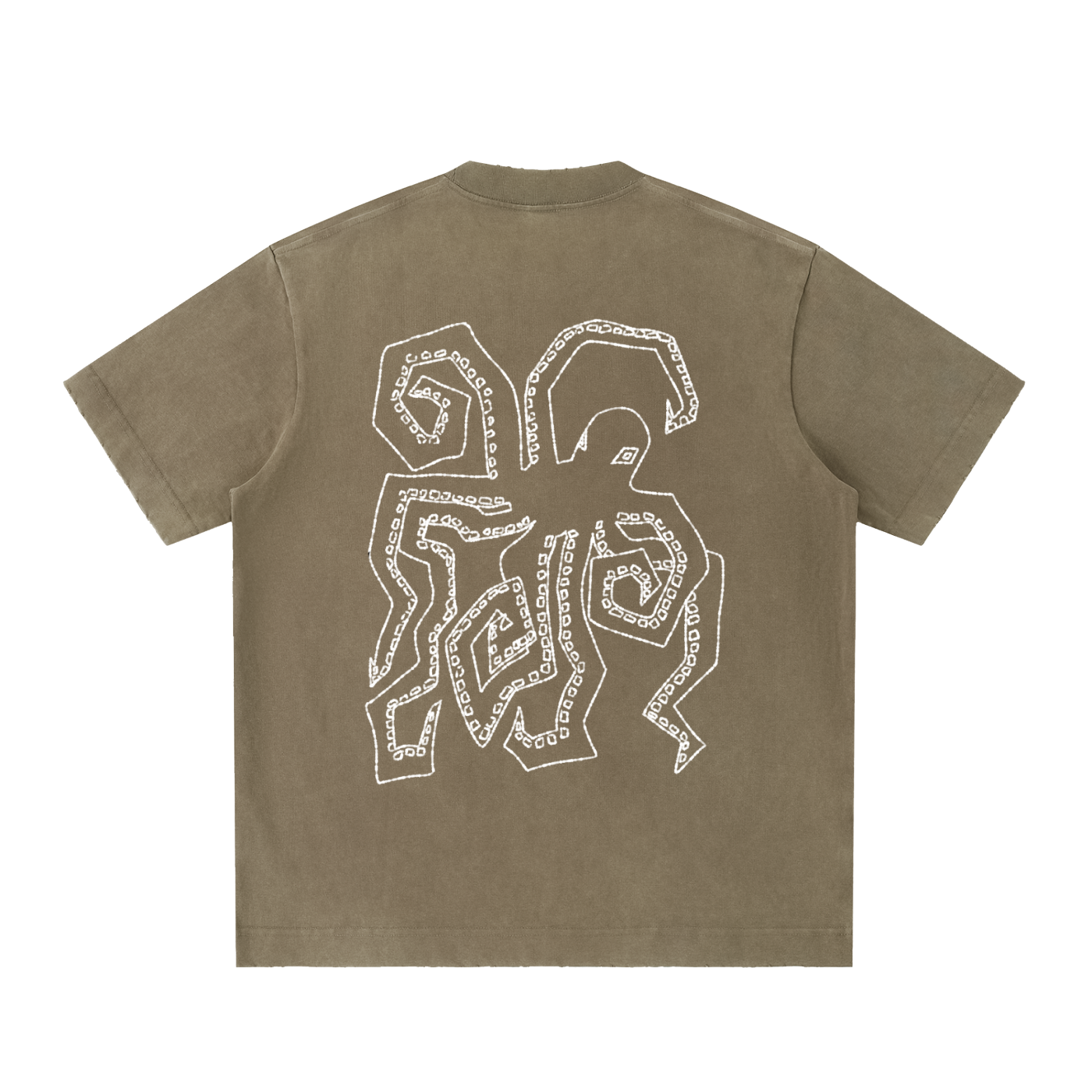 OCTOPUS - Heavyweight Vintage Washed Frayed T-Shirt