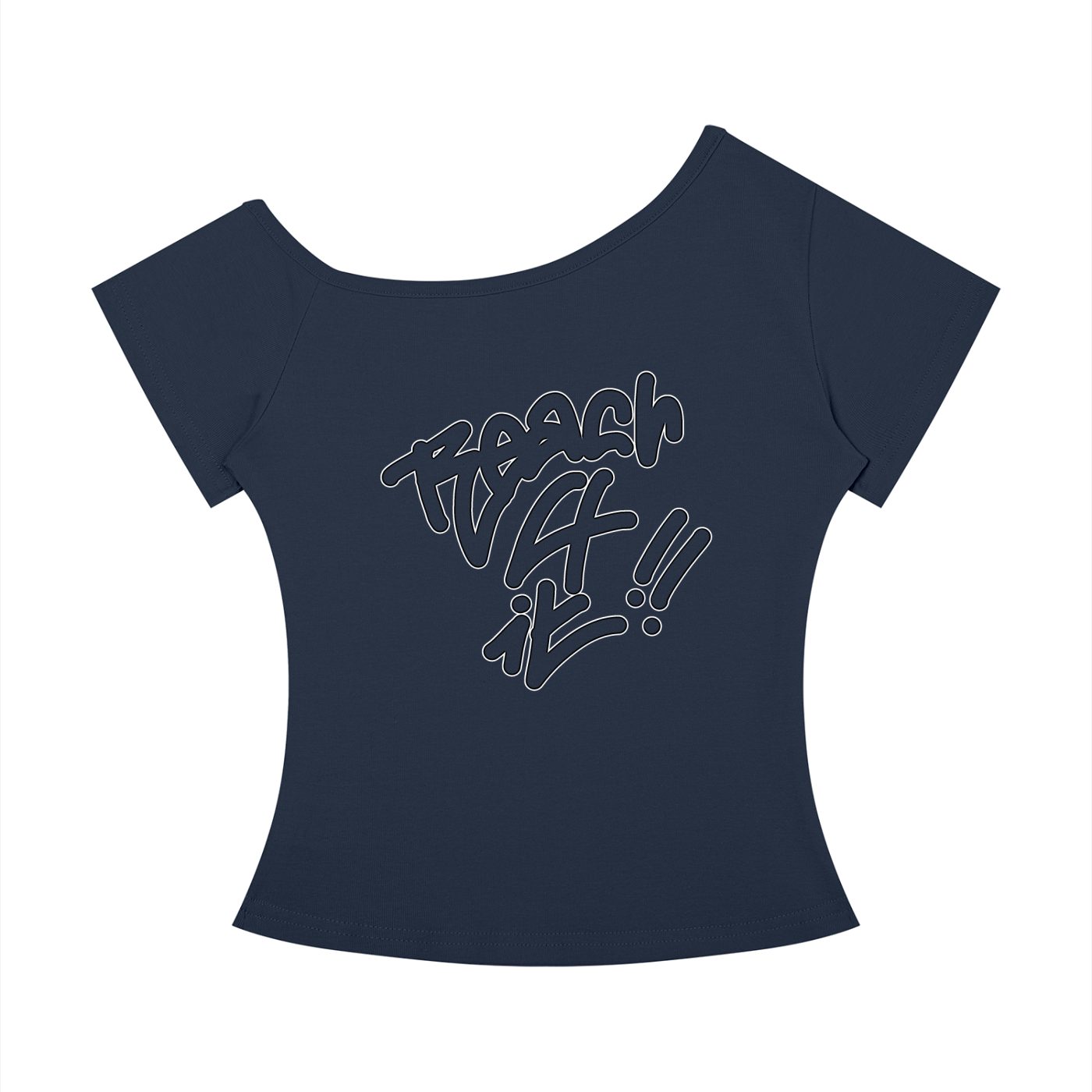 REACH4IT "HANDWRITTEN"- off shoulder women's skater t