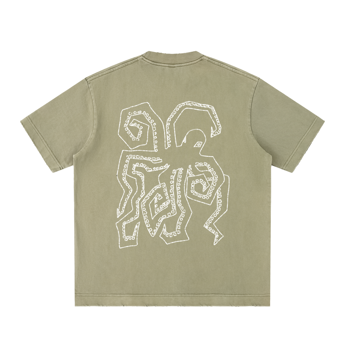 OCTOPUS - Heavyweight Vintage Washed Frayed T-Shirt