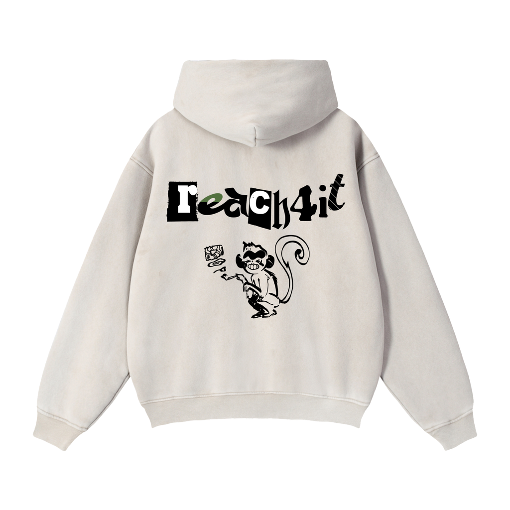 DOPE MONKEY - Zip-Thru Boxy Hoodie