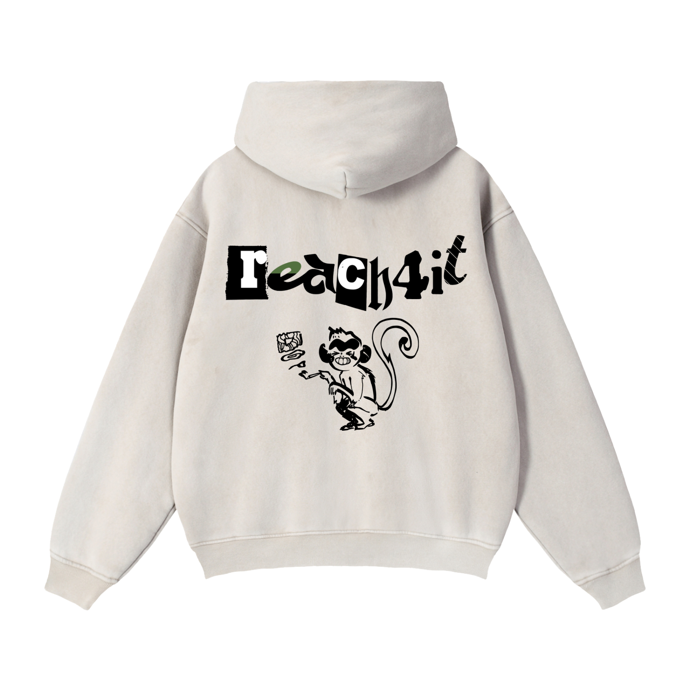 DOPE MONKEY - Zip-Thru Boxy Hoodie