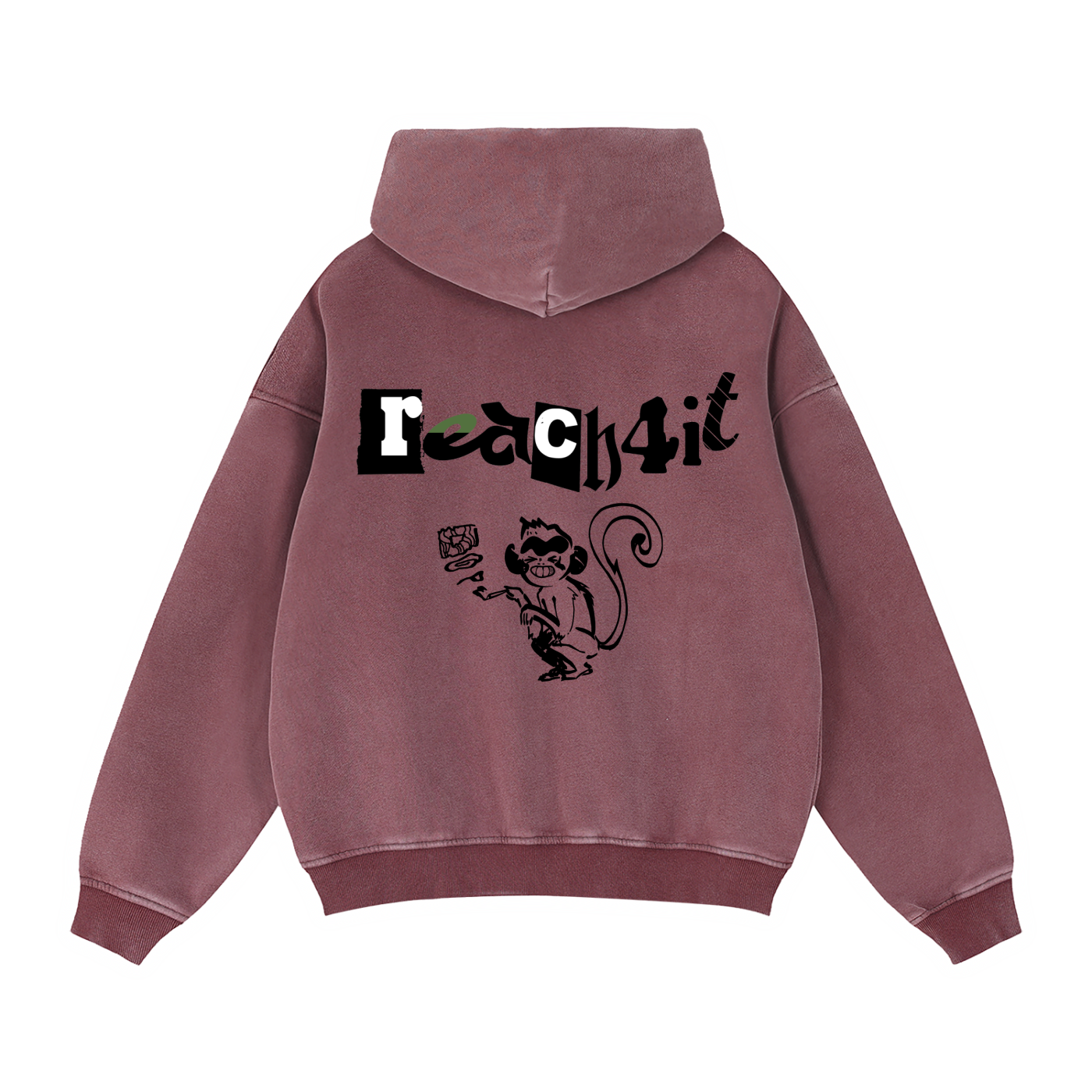 DOPE MONKEY - Zip-Thru Boxy Hoodie