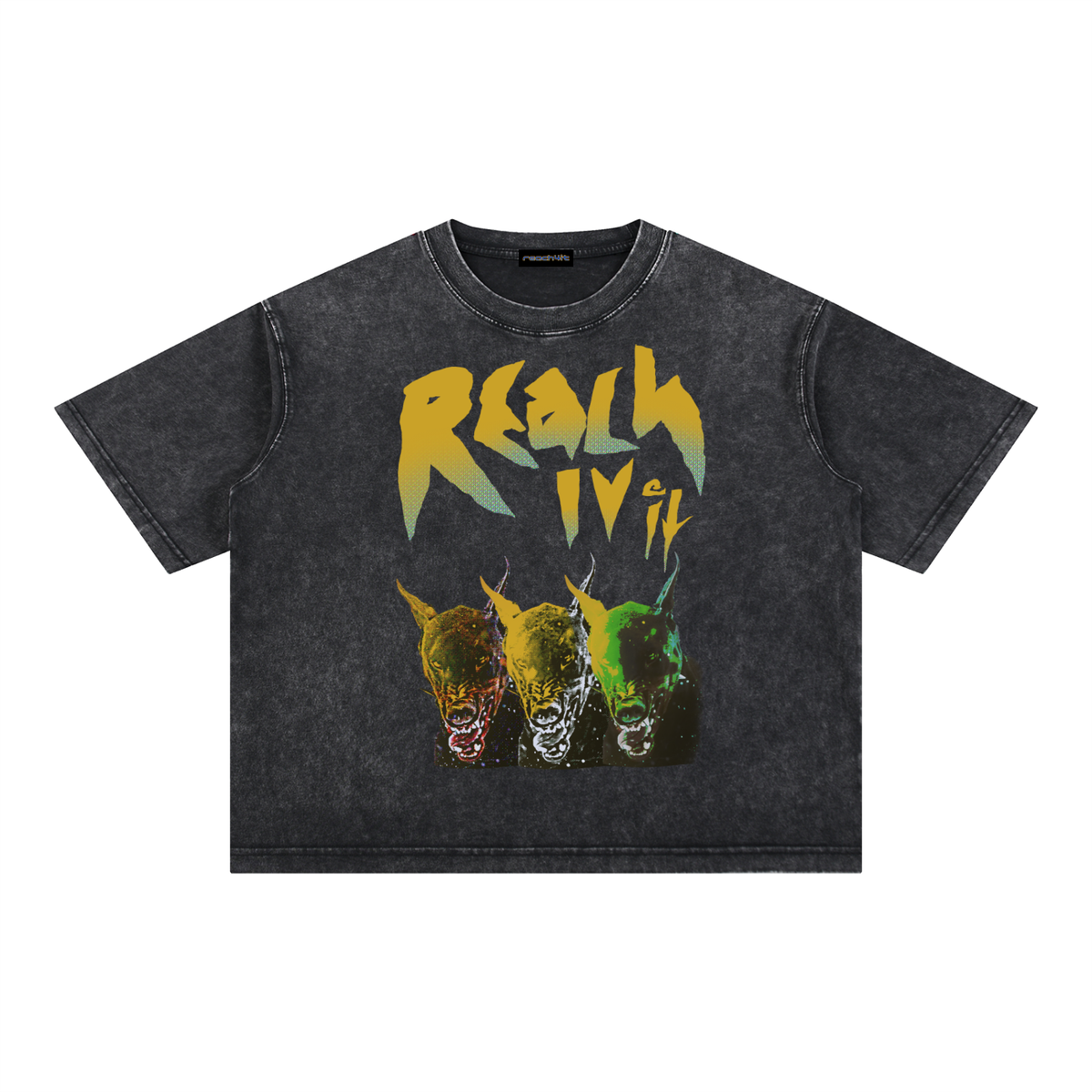 "FERAL" Snow wash T