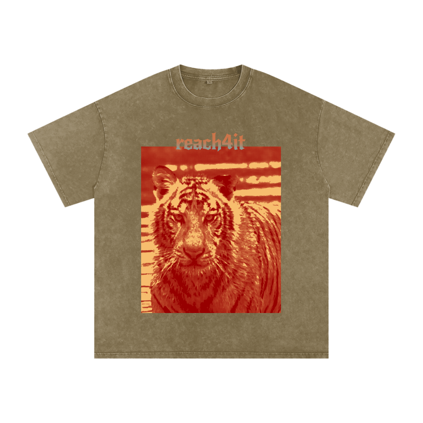 REACH4IT OMBRE TIGER SHIRT - Snow Washed T-Shirt