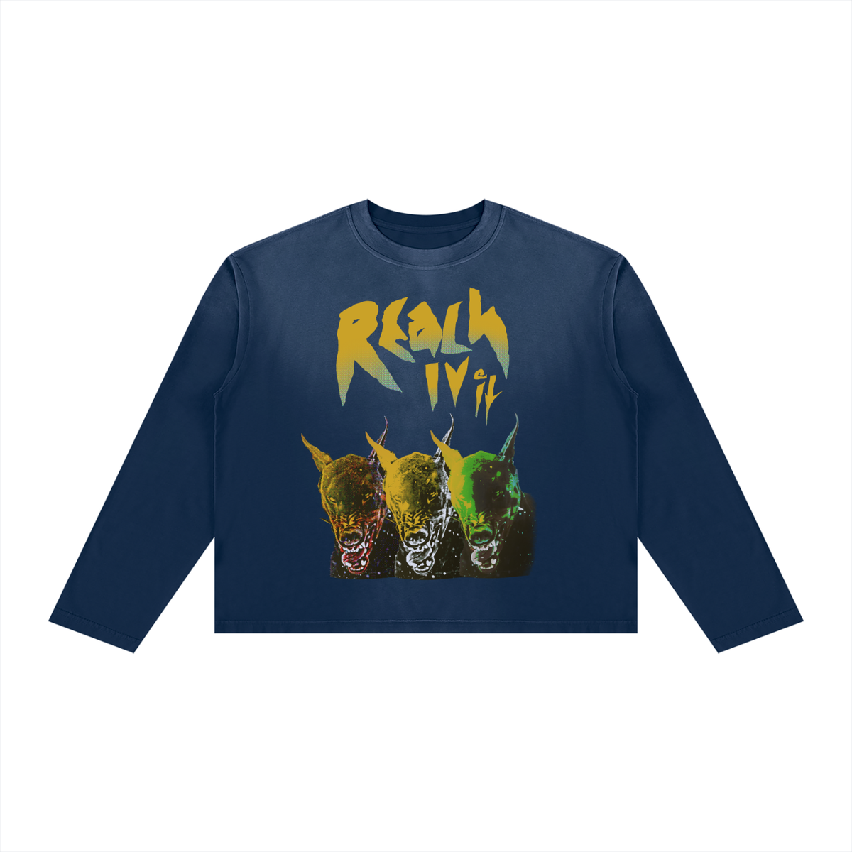 "FERAL" Sunfade Boxy Long Sleeve T