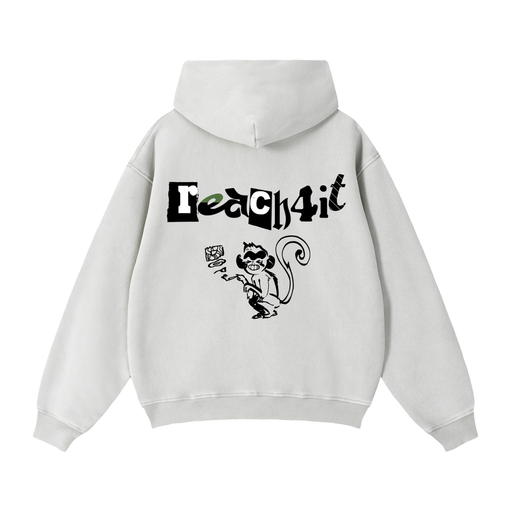 DOPE MONKEY - Zip-Thru Boxy Hoodie