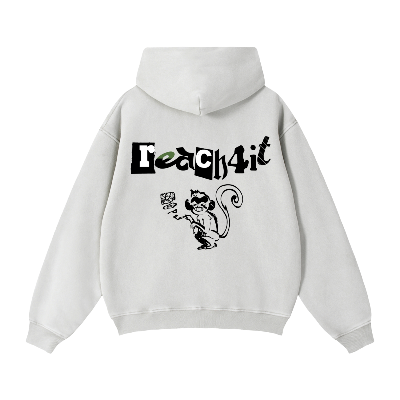 DOPE MONKEY - Zip-Thru Boxy Hoodie