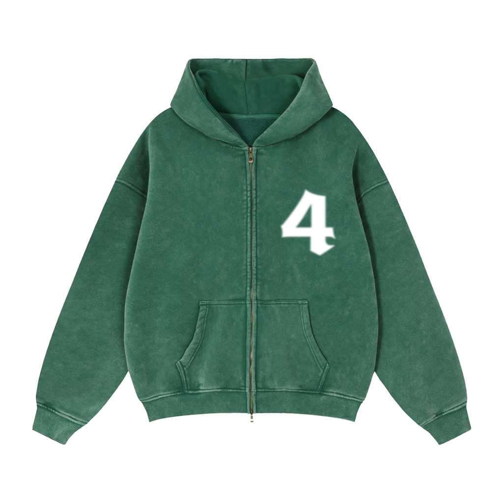 DOPE MONKEY - Zip-Thru Boxy Hoodie