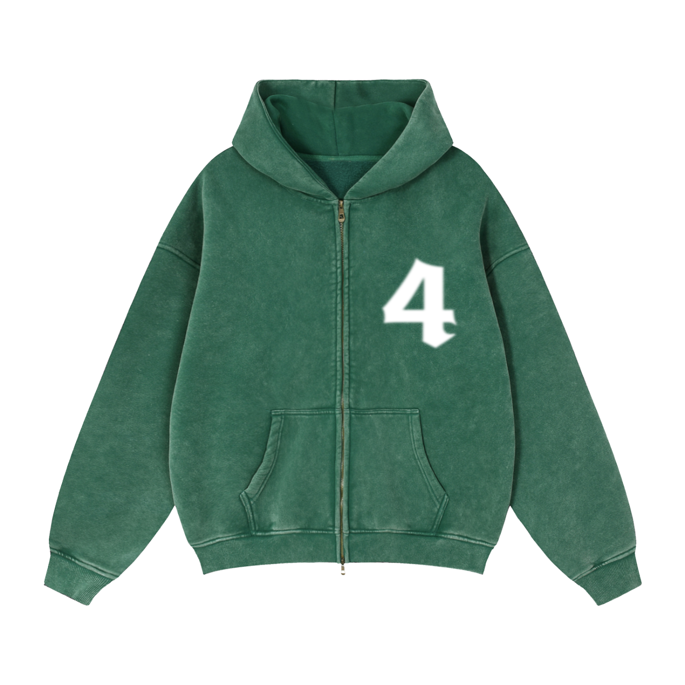 DOPE MONKEY - Zip-Thru Boxy Hoodie