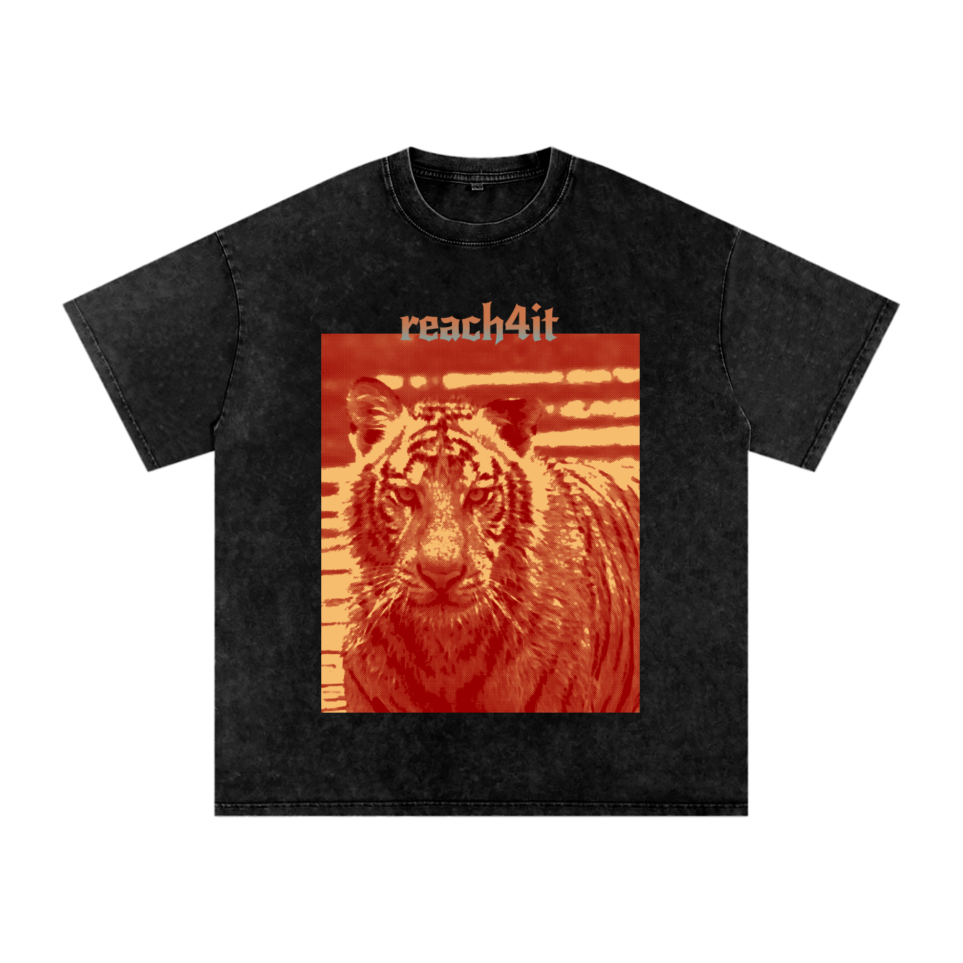 REACH4IT OMBRE TIGER SHIRT - Snow Washed T-Shirt