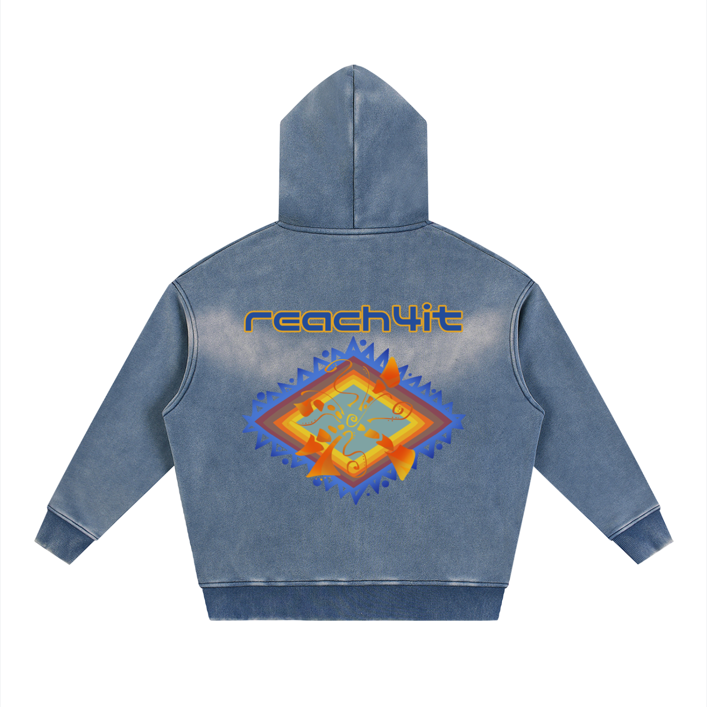 "SUNSHINE" - REACH4IT Sunfade Two-way Zipper Boxy Hoodie