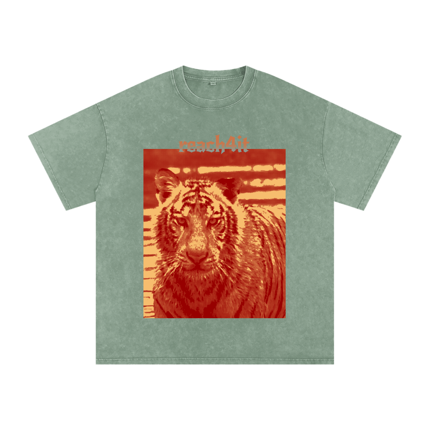 REACH4IT OMBRE TIGER SHIRT - Snow Washed T-Shirt