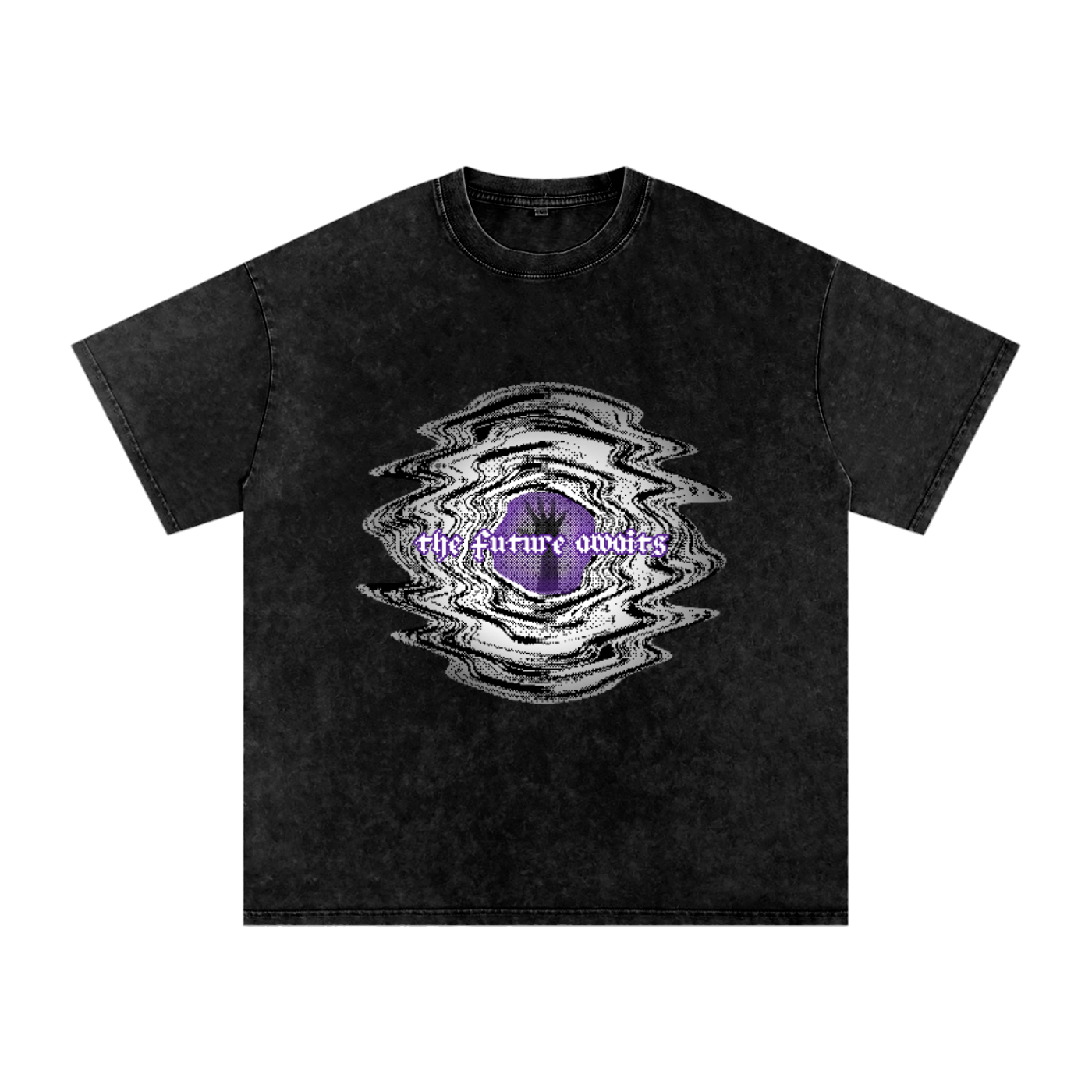 "THE FUTURE AWAITS"- Snow Washed Baggy T-Shirt.