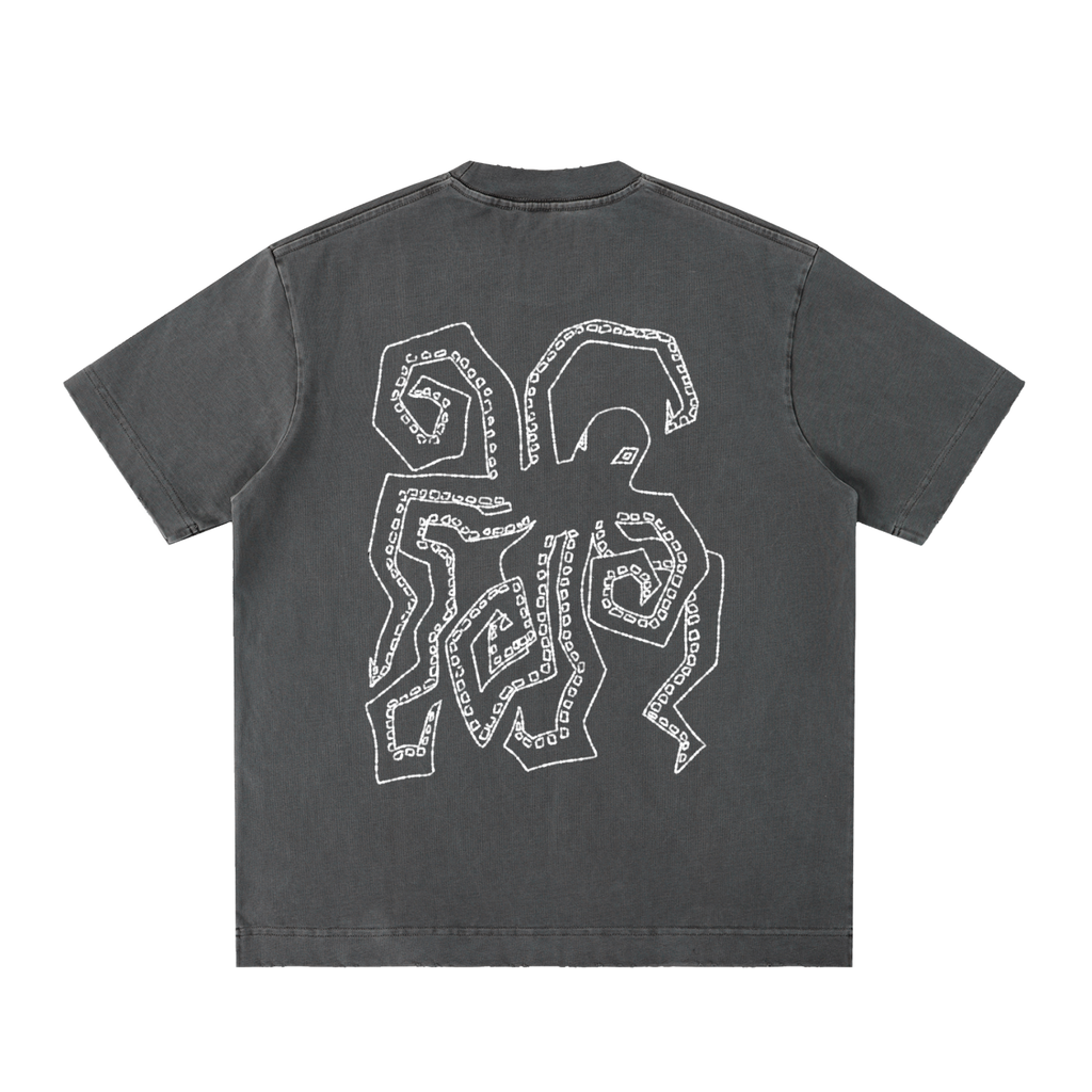 OCTOPUS - Heavyweight Vintage Washed Frayed T-Shirt