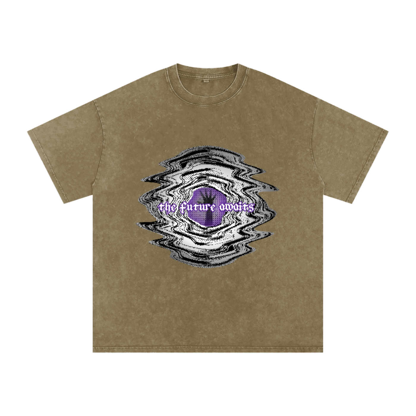"THE FUTURE AWAITS"- Snow Washed Baggy T-Shirt.
